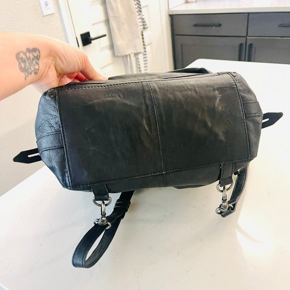Lucky Brand Leather Convertable Backpack Daypack - Picture 8 of 12